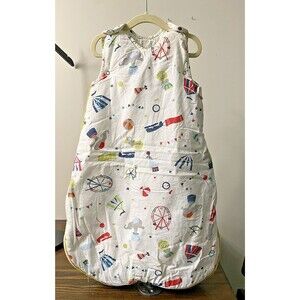 Petit Pehr Big Top Circus Print Padded Sleep Bag Sleep Sack Size 0-9 Months